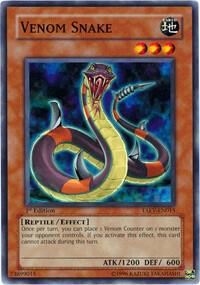 Venom Snake trading card from Tactical Evolution Venom Snake - Tactical Evolution YuGiOh trading card