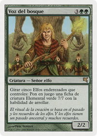 Voice of the Woods (Spanish) - "Voz del bosque" - Magic Encyclopedia 2005 (Salvat/Hachette) (PSAL) #B1 - Rare Magic: The Gathering Trading Card
