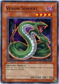 Venom Serpent trading card from Tactical Evolution Venom Serpent - Tactical Evolution YuGiOh trading card