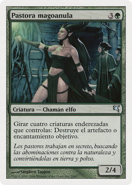 Nullmage Shepherd (Spanish) - "Pastora magoanula" (B2) - Magic Encyclopedia 2005 (Salvat/Hachette) Magic: The Gathering trading card
