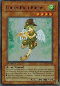 Lucky Pied Piper trading card from Tactical Evolution Lucky Pied Piper - Tactical Evolution YuGiOh trading card