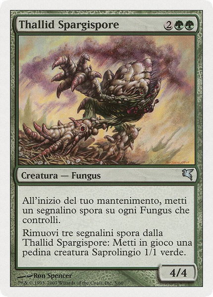 Sporesower Thallid (Italian) - "Thallid Spargispore" trading card from Magic Encyclopedia 2005 (Salvat/Hachette) Sporesower Thallid (Italian) - "Thallid Spargispore" - Magic Encyclopedia 2005 (Salvat/Hachette) Magic: The Gathering trading card