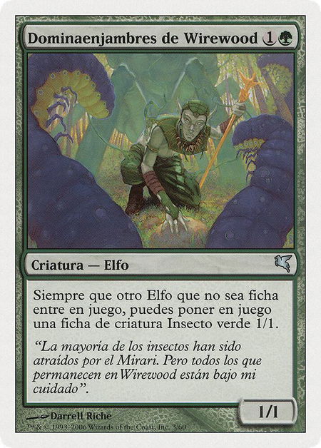 Wirewood Hivemaster (Spanish) - "Dominaenjambres de Wirewood" (B3) trading card from Magic Encyclopedia 2005 (Salvat/Hachette) Wirewood Hivemaster (Spanish) - "Dominaenjambres de Wirewood" (B3) - Magic Encyclopedia 2005 (Salvat/Hachette) Magic: The Gathering trading card