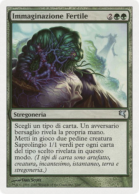 Fertile Imagination (Italian) - "Immaginazione Fertile" (J2) - Magic Encyclopedia 2005 (Salvat/Hachette) Magic: The Gathering trading card