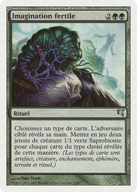 Fertile Imagination (French) - "Imagination fertile" (J2) - Magic Encyclopedia 2005 (Salvat/Hachette) (PSAL) #J2 - Uncommon Magic: The Gathering Trading Card