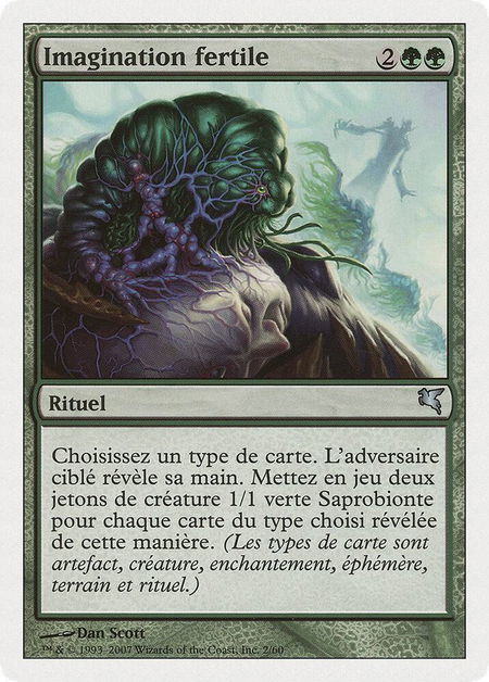 Fertile Imagination (French) - "Imagination fertile" (J2) trading card from Magic Encyclopedia 2005 (Salvat/Hachette) Fertile Imagination (French) - "Imagination fertile" (J2) - Magic Encyclopedia 2005 (Salvat/Hachette) Magic: The Gathering trading card
