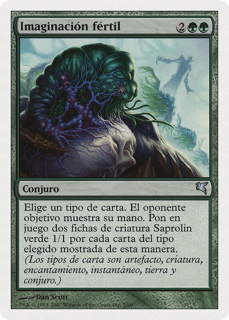 Fertile Imagination (Spanish) - "Imaginacion fertil" (J2) trading card from Magic Encyclopedia 2005 (Salvat/Hachette) Fertile Imagination (Spanish) - "Imaginacion fertil" (J2) - Magic Encyclopedia 2005 (Salvat/Hachette) Magic: The Gathering trading card