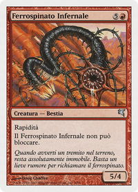 Iron-Barb Hellion (Italian) - "Ferrospinato Infernal" (K3) - Magic Encyclopedia 2005 (Salvat/Hachette) (PSAL) #K3 - Uncommon Magic: The Gathering Trading Card