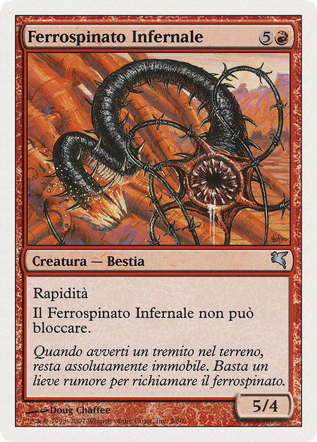 Iron-Barb Hellion (Italian) - "Ferrospinato Infernal" (K3) - Magic Encyclopedia 2005 (Salvat/Hachette) Magic: The Gathering trading card