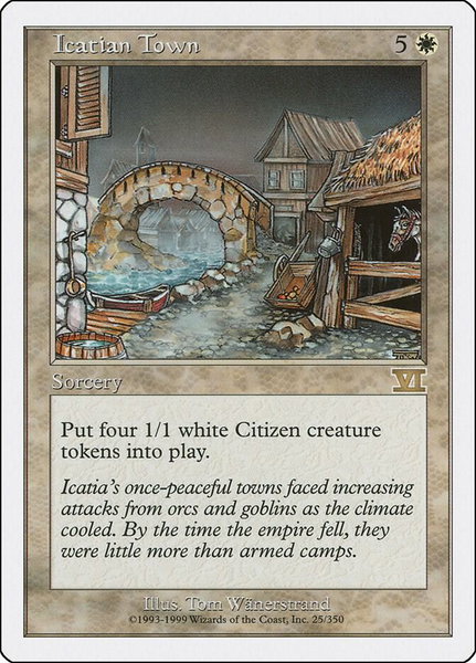 Icatian Town trading card from Classic Sixth Edition Icatian Town - Classic Sixth Edition Magic: The Gathering trading card