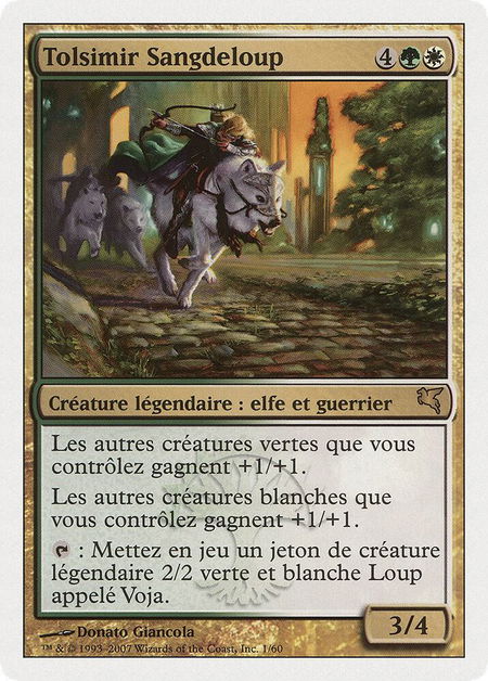 Tolsimir Wolfblood (French) - "Tolsimir Sangdeloup" - Magic Encyclopedia 2005 (Salvat/Hachette) Magic: The Gathering trading card
