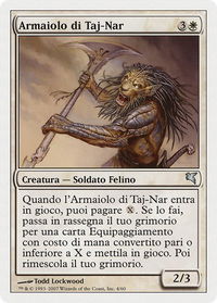 Taj-Nar Swordsmith (Italian) - "Armaiolo di Taj-Nar" - Magic Encyclopedia 2005 (Salvat/Hachette) (PSAL) #L4 - Uncommon Magic: The Gathering Trading Card