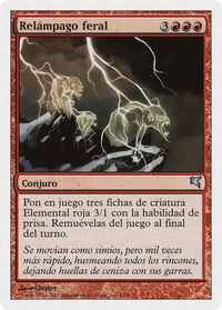 Feral Lightning (Spanish) - "Relampago feral" (I2) - Magic Encyclopedia 2005 (Salvat/Hachette) (PSAL) #I2 - Uncommon Magic: The Gathering Trading Card