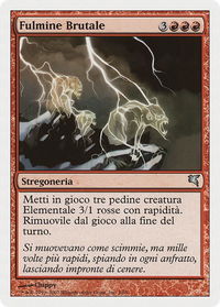 Feral Lightning (Italian) - "Fulmine Brutale" (I2) - Magic Encyclopedia 2005 (Salvat/Hachette) (PSAL) #I2 - Uncommon Magic: The Gathering Trading Card