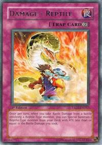 Damage = Reptile trading card from Tactical Evolution Damage = Reptile - Tactical Evolution YuGiOh trading card
