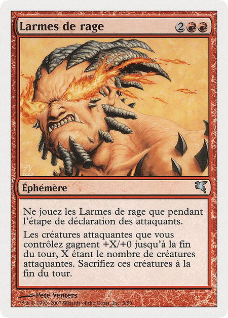 Tears of Rage (French) - "Larmes de rage" - Magic Encyclopedia 2005 (Salvat/Hachette) Magic: The Gathering trading card