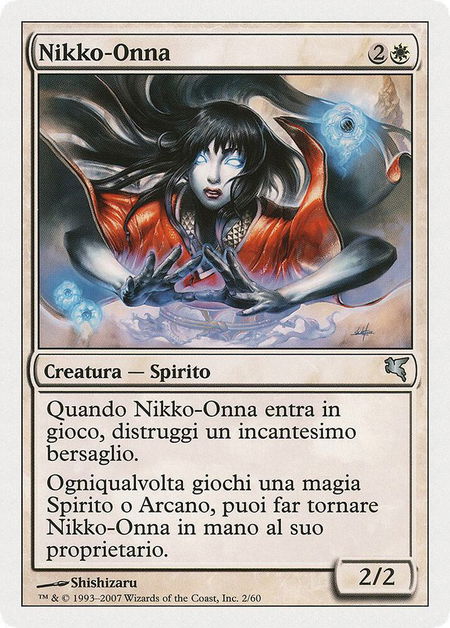Nikko-Onna (Italian) - "Nikko-Onna" - Magic Encyclopedia 2005 (Salvat/Hachette) Magic: The Gathering trading card