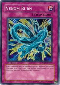 Venom Burn trading card from Tactical Evolution Venom Burn - Tactical Evolution YuGiOh trading card