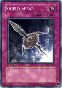 Shield Spear trading card from Tactical Evolution Shield Spear - Tactical Evolution YuGiOh trading card