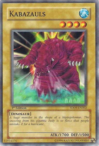 Kabazauls trading card from Structure Deck: Dinosaur's Rage Kabazauls - Structure Deck: Dinosaur's Rage YuGiOh trading card