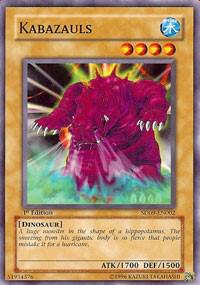 Kabazauls trading card from Structure Deck: Dinosaur's Rage Kabazauls - Structure Deck: Dinosaur's Rage YuGiOh trading card