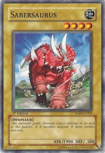 Sabersaurus - Structure Deck: Dinosaur's Rage (SD09) #SD09-EN003 - Common / Short Print YuGiOh Trading Card