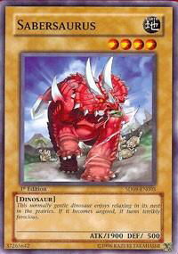 Sabersaurus - Structure Deck: Dinosaur's Rage (SD09) #SD09-EN003 - Common / Short Print YuGiOh Trading Card