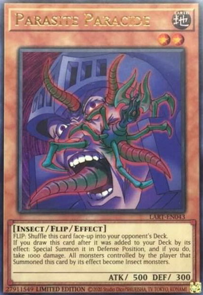 Parasite Paracide trading card from The Lost Art Promotion Parasite Paracide - The Lost Art Promotion YuGiOh trading card