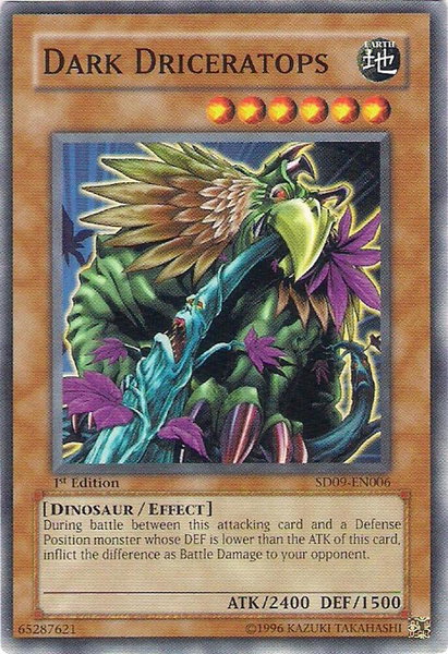 Dark Driceratops trading card from Structure Deck: Dinosaur's Rage Dark Driceratops - Structure Deck: Dinosaur's Rage YuGiOh trading card