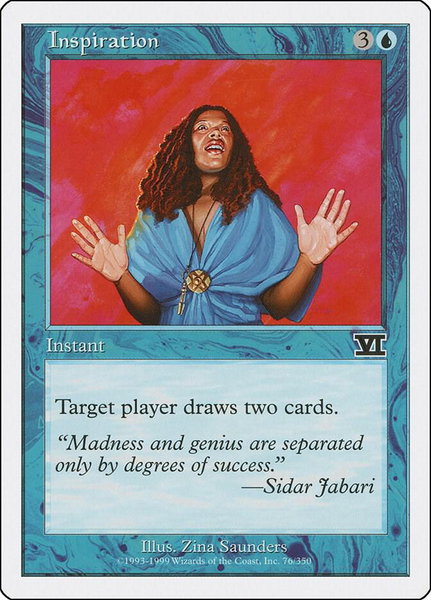 Inspiration trading card from Classic Sixth Edition Inspiration - Classic Sixth Edition Magic: The Gathering trading card