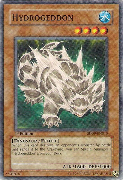 Hydrogeddon trading card from Structure Deck: Dinosaur's Rage Hydrogeddon - Structure Deck: Dinosaur's Rage YuGiOh trading card