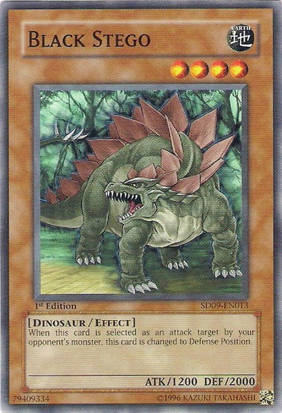 Black Stego trading card from Structure Deck: Dinosaur's Rage Black Stego - Structure Deck: Dinosaur's Rage YuGiOh trading card