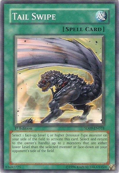 Tail Swipe trading card from Structure Deck: Dinosaur's Rage Tail Swipe - Structure Deck: Dinosaur's Rage YuGiOh trading card