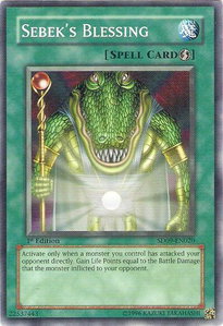 Sebek's Blessing - Structure Deck: Dinosaur's Rage (SD09) #SD09-EN020 - Common / Short Print YuGiOh Trading Card
