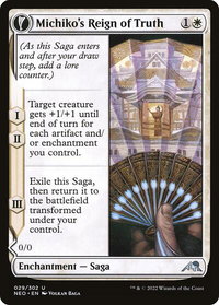 Michiko's Reign of Truth - Kamigawa: Neon Dynasty (NEO) #29 - Uncommon Magic: The Gathering Trading Card