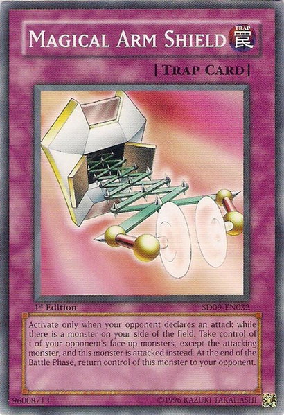 Magical Arm Shield trading card from Structure Deck: Dinosaur's Rage Magical Arm Shield - Structure Deck: Dinosaur's Rage YuGiOh trading card