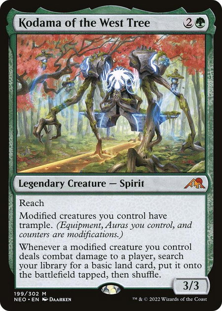 Kodama of the West Tree - Kamigawa: Neon Dynasty Magic: The Gathering trading card