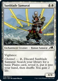Sunblade Samurai - Kamigawa: Neon Dynasty (NEO) #39 - Common Magic: The Gathering Trading Card