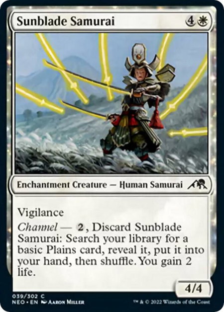 Sunblade Samurai - Kamigawa: Neon Dynasty Magic: The Gathering trading card