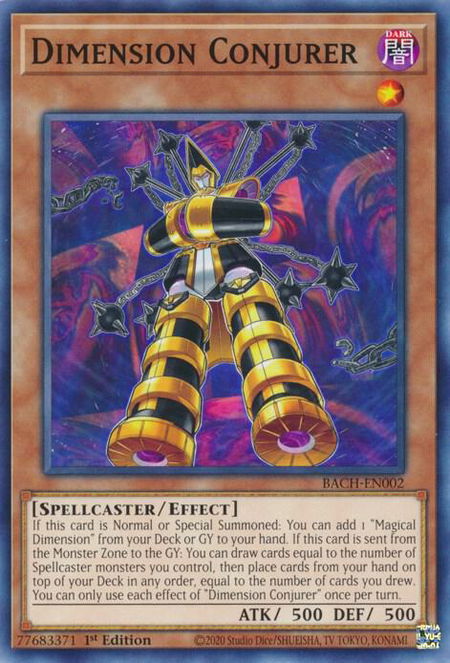 Dimension Conjurer trading card from Battle of Chaos Dimension Conjurer - Battle of Chaos YuGiOh trading card