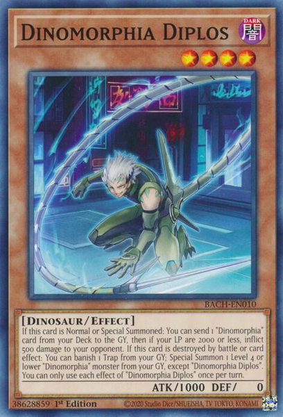 Dinomorphia Diplos - Battle of Chaos YuGiOh trading card