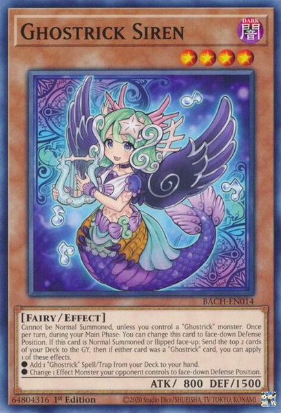 Ghostrick Siren - Battle of Chaos YuGiOh trading card