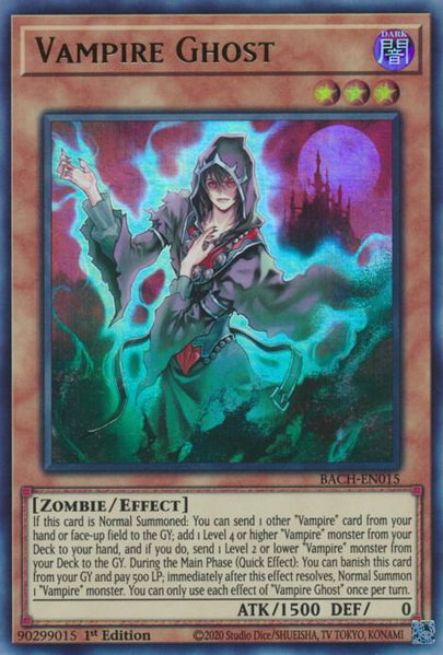Vampire Ghost trading card from Battle of Chaos Vampire Ghost - Battle of Chaos YuGiOh trading card