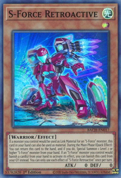 S-Force Retroactive trading card from Battle of Chaos S-Force Retroactive - Battle of Chaos YuGiOh trading card