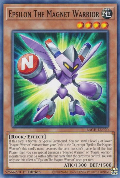 Epsilon The Magnet Warrior - Battle of Chaos YuGiOh trading card