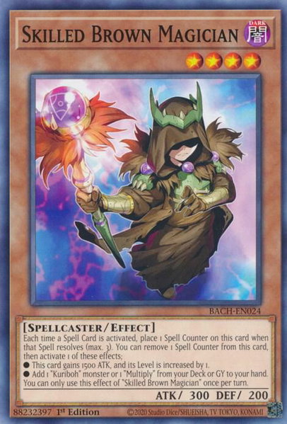 Skilled Brown Magician trading card from Battle of Chaos Skilled Brown Magician - Battle of Chaos YuGiOh trading card