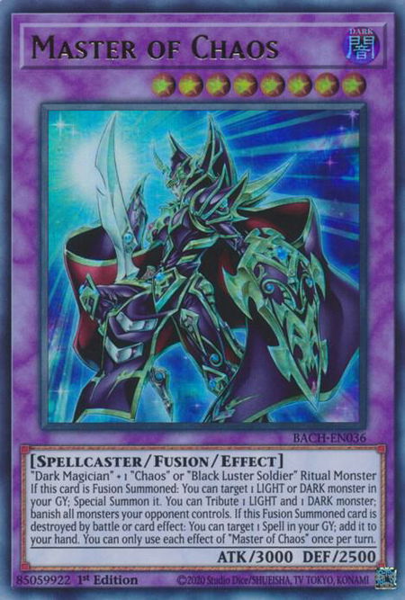 Master of Chaos trading card from Battle of Chaos Master of Chaos - Battle of Chaos YuGiOh trading card