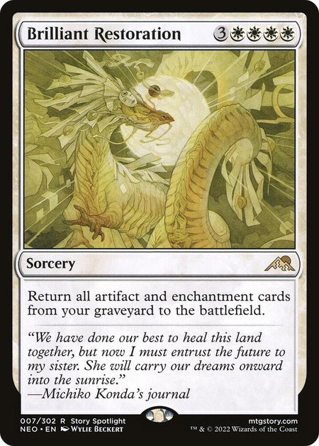 Brilliant Restoration - Kamigawa: Neon Dynasty Magic: The Gathering trading card