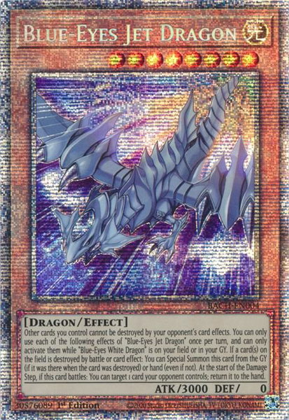 Blue-Eyes Jet Dragon (Starlight Rare) trading card from Battle of Chaos Blue-Eyes Jet Dragon (Starlight Rare) - Battle of Chaos YuGiOh trading card