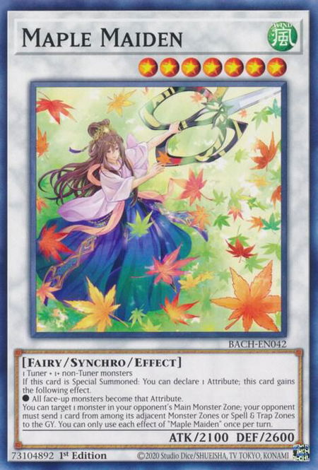 Maple Maiden - Battle of Chaos YuGiOh trading card